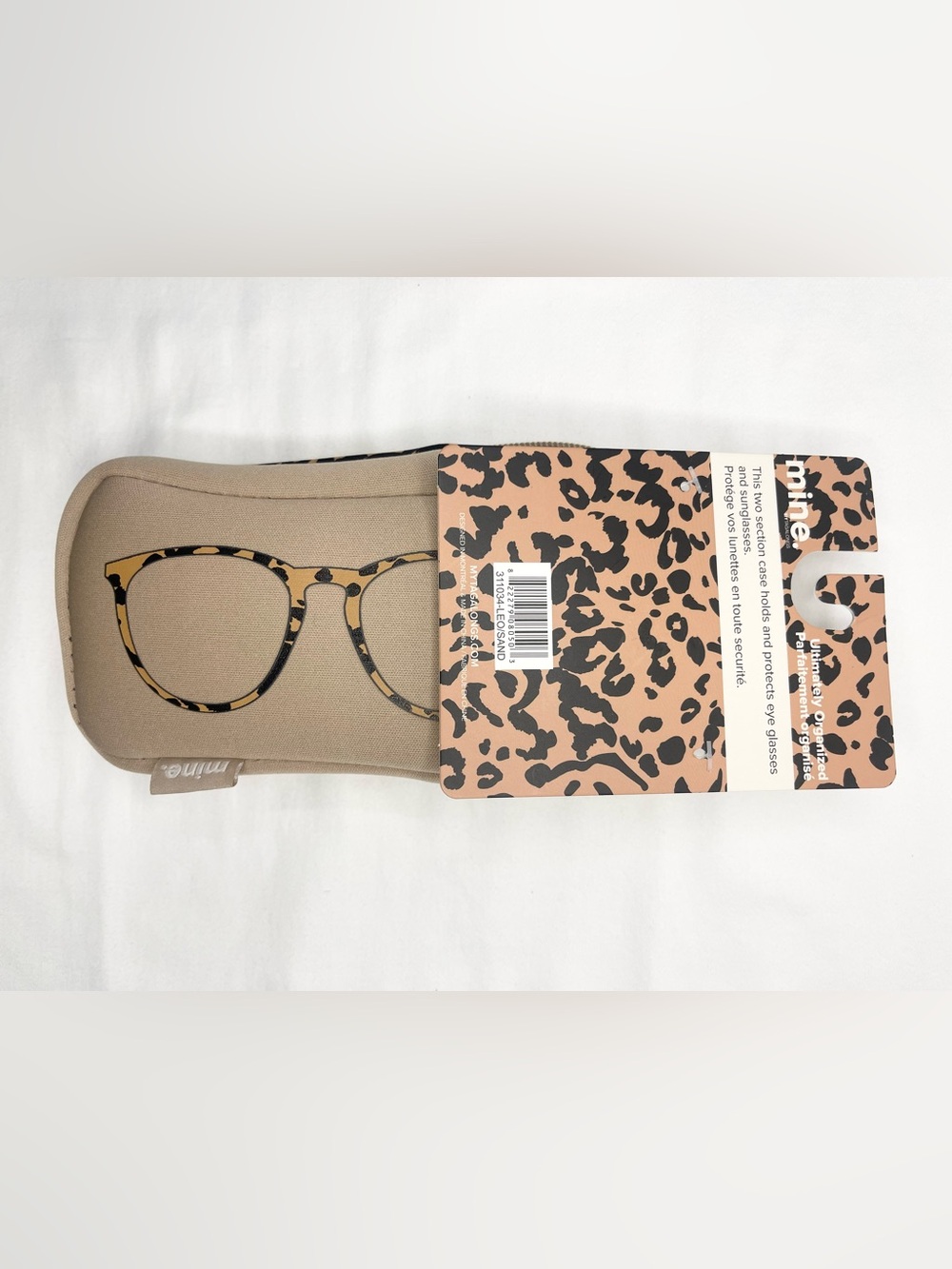 mine Double Eyeglass Pouch Leopard Print - Tan & Black - Picture 2 of 6
